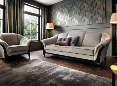 3-Sëtzer Sofa 230 x 92 cm Sofen Designer Modern Stil Miwwelen Couch Mëllt Sofa
